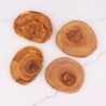 Handmade Engraved Wooden Coasters Round