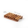 Handmade Wood Soap Dish with Drain
