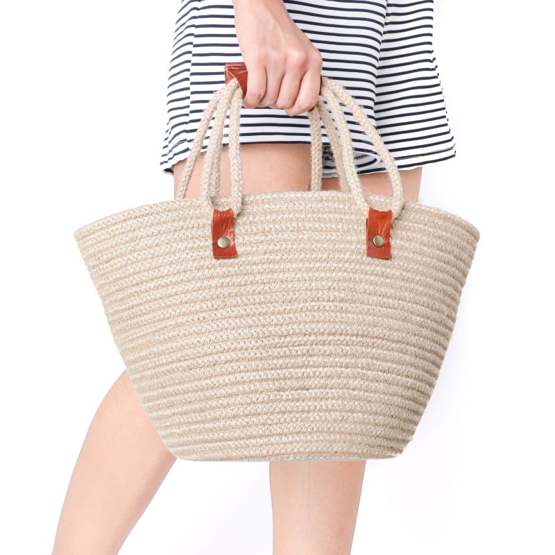 Straw Bag Handmade. Elegant Woven Bag