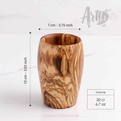Beautiful Handmade Wooden Mug Set of 2