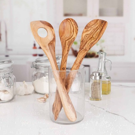 Handmade Wood Cooking Spoon Set of 3