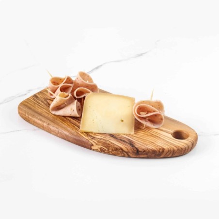 Small Olive Wood Cutting Board with Handle – Handmade Kitchen Board