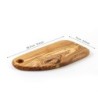 Small Olive Wood Cutting Board with Handle – Handmade Kitchen Board
