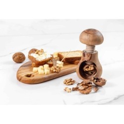 Small Olive Wood Cutting Board with Handle – Handmade Kitchen Board
