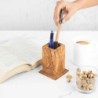 Wood Pencil Holder. Handmade Desk Pen Holder
