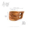 Kuksa Cup Set of 2, Handmade from Olive Wood