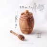 Wooden Honey Pot with Wooden Dipper (set of 2)
