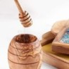 Wooden Honey Pot with Wooden Dipper (set of 2)
