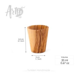 Set of 6 Handmade Wooden Shot Glasses