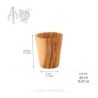 Set of 6 Handmade Wooden Shot Glasses