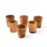 Set of 6 Handmade Wooden Shot Glasses