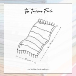 Organic Cotton Towel. Tunisian Foota