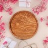 Round Charcuterie Board handmade from Olive Wood