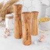 Olive Wood Salt and Pepper Grinder Set – Handmade Wooden Mill Set