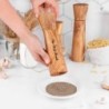 Olive Wood Salt and Pepper Grinder Set – Handmade Wooden Mill Set