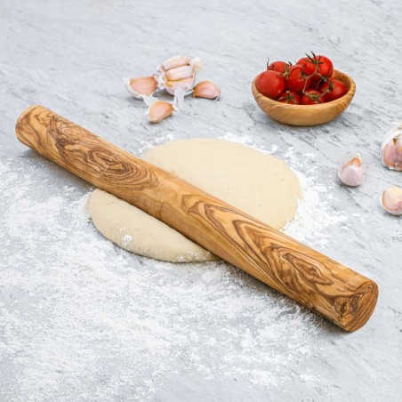 Handmade Olive Wood Rolling Pin – Natural Wooden Baking Tool