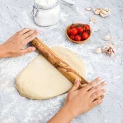 Handmade Olive Wood Rolling Pin – Natural Wooden Baking Tool