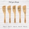 Wooden Spatula. Engraved Cooking Spoon