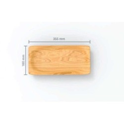 Wooden and Metal BBQ Serving Tray with 6 Skewers