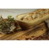 French Bread Basket Handmade from Olive Wood – Rustic Serving Bowl