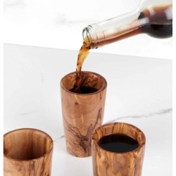 Set of 5 Wooden Drinking Cups Handmade