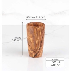 Set of 5 Wooden Drinking Cups Handmade