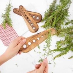 Practical Wooden Herb Stripper, Useful Kitchen Tool